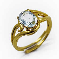 Ring aus gelbvergoldetem 925er Sterlingsilber und Edelsteinen