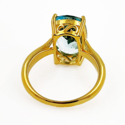 Anillo de Topacio en Plata de Ley 925 bañado en rodio, rodio negro o oro amarillo.
