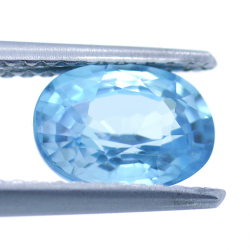 1,78 ct  Blauer Zirkon Oval Schnitt