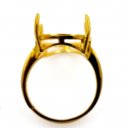 DIY Gelbvergoldeter 925 Sterling Silber Ring