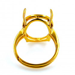 DIY Gelbvergoldeter 925 Sterling Silber Ring