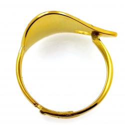 Bague feuille en argent 925 plaqué or jaune DIY
