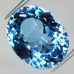 16.14ct Topacio Azul talla oval 16.16x13.07mm