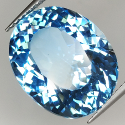 16.14ct Blue Topaz oval cut 16.16x13.07mm