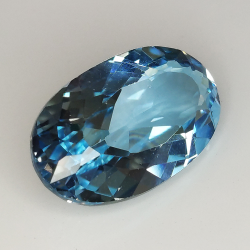 12.15ct Blue Topaz oval cut 18.04x11.06 mm