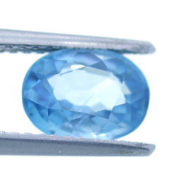 2,06 ct  Blauer Zirkon Oval Schnitt