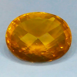 13,05 ct Citrin Quarz oval 17,01 x 14,37 x 9,44 mm