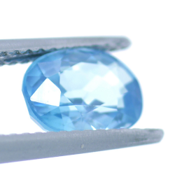 2,06 ct Zircón Azul Talla Ovalada