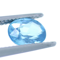 1,70 ct  Zircon Bleu Taille Ovale