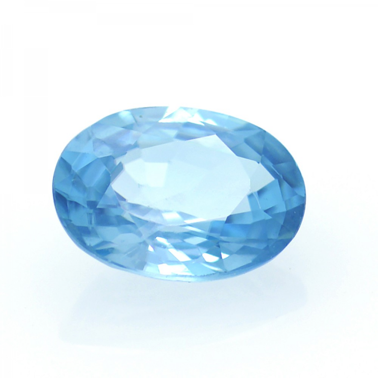 1,70 ct  Zircon Bleu Taille Ovale