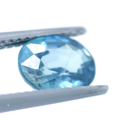 1,88 ct Zircón Azul Talla Ovalada