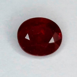 0,99 ct Rubis sanguin taille poire 6,27 x 5,43 x 3,17 mm