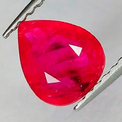 0,91ct Rubí Talla pera  7.15 x 6.04 x 2.34 mm