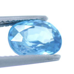 2,13 ct Zircon Bleu Taille Ovale