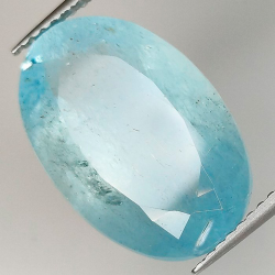 10,28 ct Aquamarin Oval 17,00 X 11,19 X 7,29 mm
