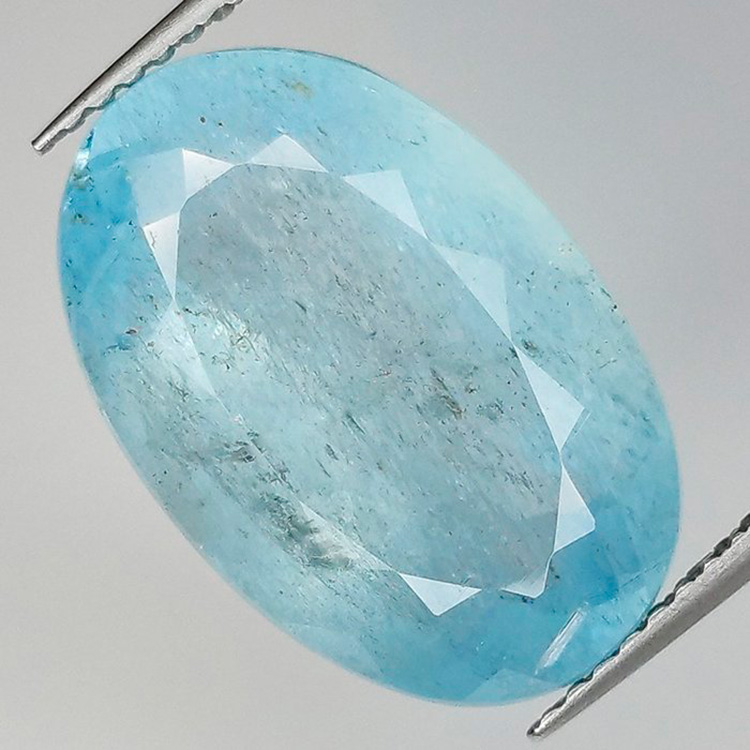 10.28 ct Aguamarina Oval 17.00 X 11.19 X 7.29 mm