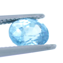  2,16 ct Zircon Bleu Taille Ovale