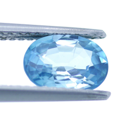 1,68 ct Blauer Zirkon Oval Schnitt