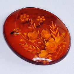 11.23 ct Natural Amber 29.9 24.3 x 5.0 mm