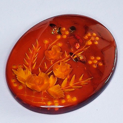 11.23 ct Natural Amber 29.9 24.3 x 5.0 mm