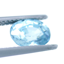 1,99 ct Zircon Bleu Taille Ovale