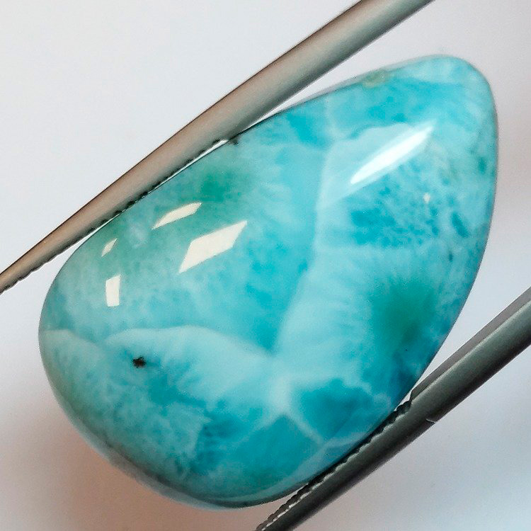 35.60 ct Larimar Pera Cabochon 29.2 x18.1 x 8.1 mm