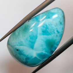 35.60 ct Larimar Pera Cabochon 29.2 x18.1 x 8.1 mm
