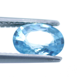 1,76 ct  Zircone Bluin Faccettato Ovale