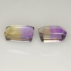 10,61 ct Ametrina naturale 11,07 x 9,64 x 6,18 e 11,70 x 8,71 x 5,72 mm