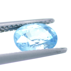 1,92 ct Zircon Bleu Taille Ovale