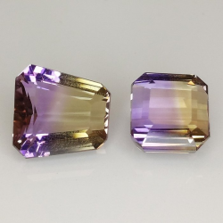 10,57 ct Ametrina naturale 11,02 x 10,78 x 6,71 e 9,00 x 9,49 x 6,76 mm