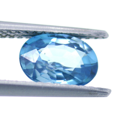 1,65 ct Blue Zircon cut oval