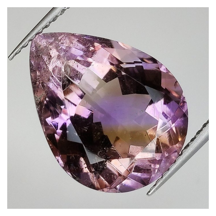 9.49 ct  Pear Ametrine natural 16.13 x 12.47 x 9.02 mm