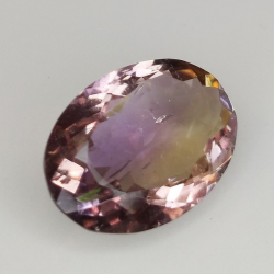 10,97 ct Ovaler Ametrin natürlich 18,77 x 13,26 x 7,45 mm