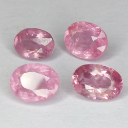 3,59 ct 4 espinelas oval 5,76 a 6,64 mm