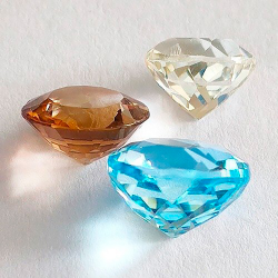 14.19 ct Topacio talla redonda de 9 a 11 mm