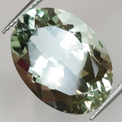 11,53 ct Prasiolite oval 17,98 x 13,01 x 9,01 mm