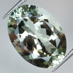 11,53 ct Prasiolith oval 17,98 x 13,01 x 9,01 mm