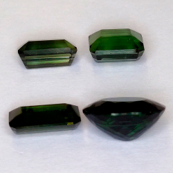 4,86 ct 4 pieces Varied cuts Tourmaline  Aprox 6,8 x 4,0 to 9,0 x 7,1 mm.