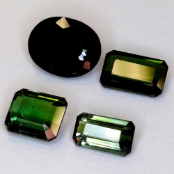 4,86 ct 4 piezas Cortes variados Turmalina Aprox 6,8 x 4,0 a 9,0 x 7,1 mm.