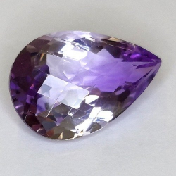 11,93 ct Ametista pera Damero 19,84 x 13,52 x 9,00 mm