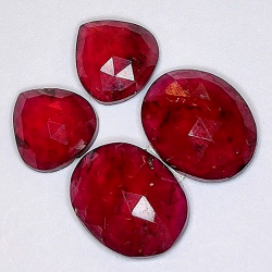 8,10 ct Talla Rosa Damero Granato almandino 9,8 x 7,7 e 6,8 x 6,7 mm