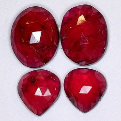 8,10 ct Talla Rosa Damero Almandine Garnet 9,8 x 7,7 and 6,8 x 6,7 mm