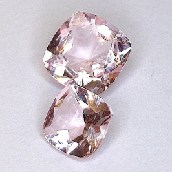 1,84 ct 2 pezzi Morganite Cuscino Dimensioni 7,0 x 7,0 e 5,7 x 5,7 mm
