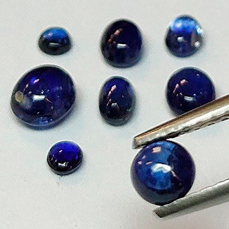 2,17 ct 8 piezas Zafiro cabujón oval De 2,3 x 2,3 a 4,8 x 4,0 mm