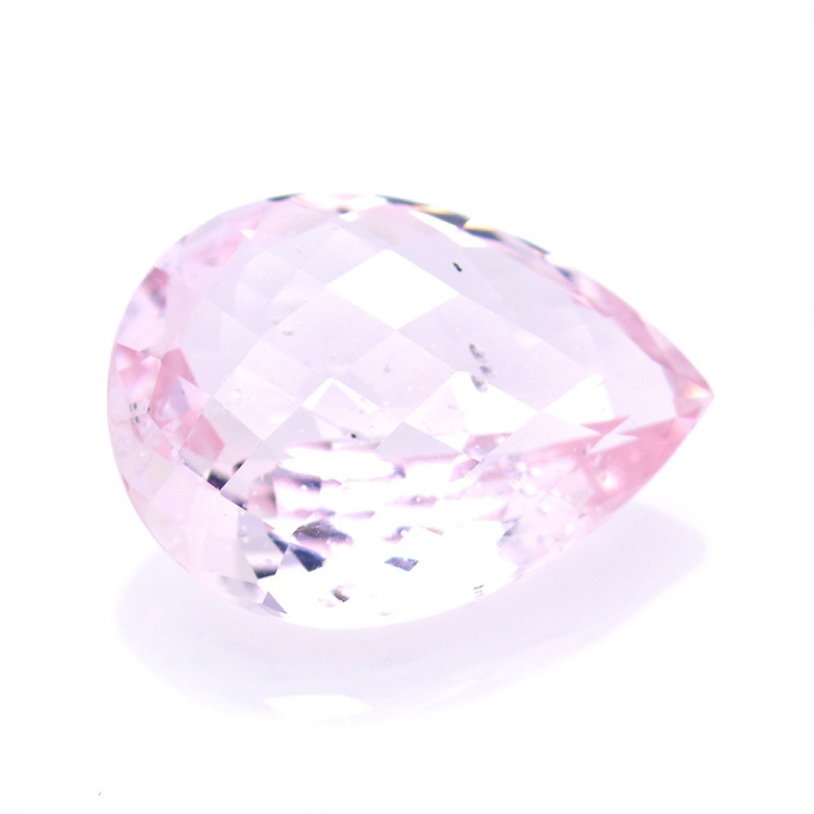 Morganite taille poire 13,35 ct avec damier 19,95x15,02 mm