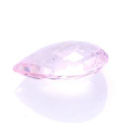 Morganite taglio a pera da 13,35 ct con scacchiera, 19,95 x 15,02 mm