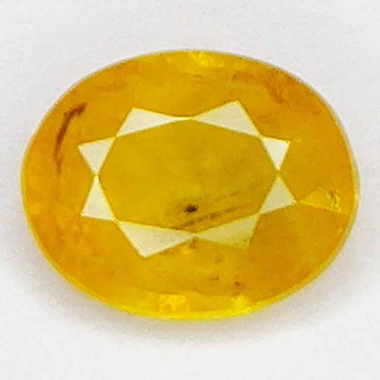 Zaffiro ovale da 1,51 carati 7,92 x 6,15 x 3,35 mm