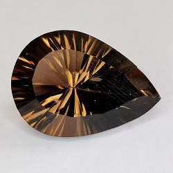 10,04 quilates Cuarzo ahumado pera 18,2 x 13,0 x 9,0 mm