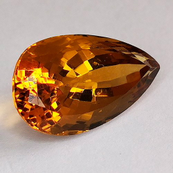 11,53 ct Birne Citrin Quarz 19,8 x 11,7 x 9,3 mm